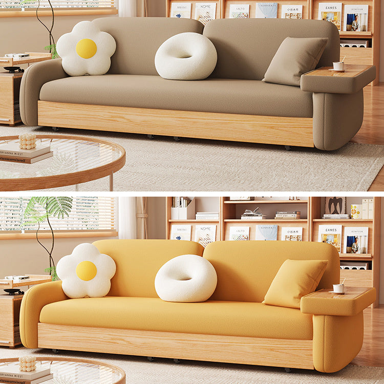 Stylish Sofa with Natural Beige and Brown Tones Featuring Oak Wood Frame & Coir Padding fxl-965