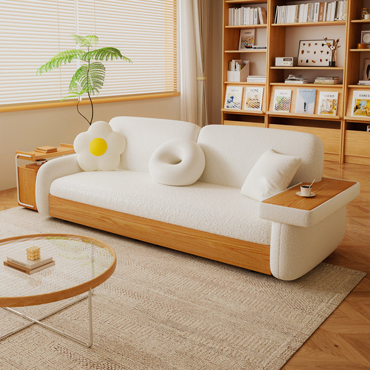 Stylish Sofa with Natural Beige and Brown Tones Featuring Oak Wood Frame & Coir Padding fxl-965