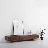Sleek Oak & Walnut Wood TV Cabinet with Modern Storage Design fyf-2225