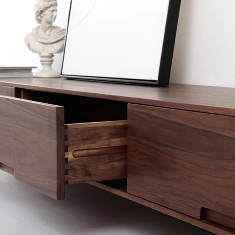 Sleek Oak & Walnut Wood TV Cabinet with Modern Storage Design fyf-2225