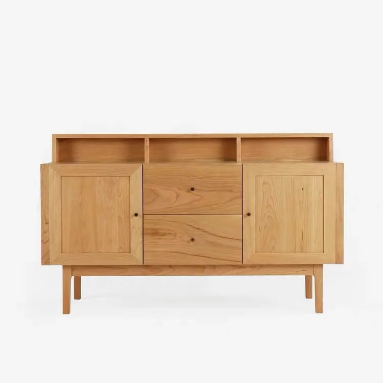 Mid-Century Modern Solid Wood Sideboard Cabinet for Stylish Living Rooms fyf-2230