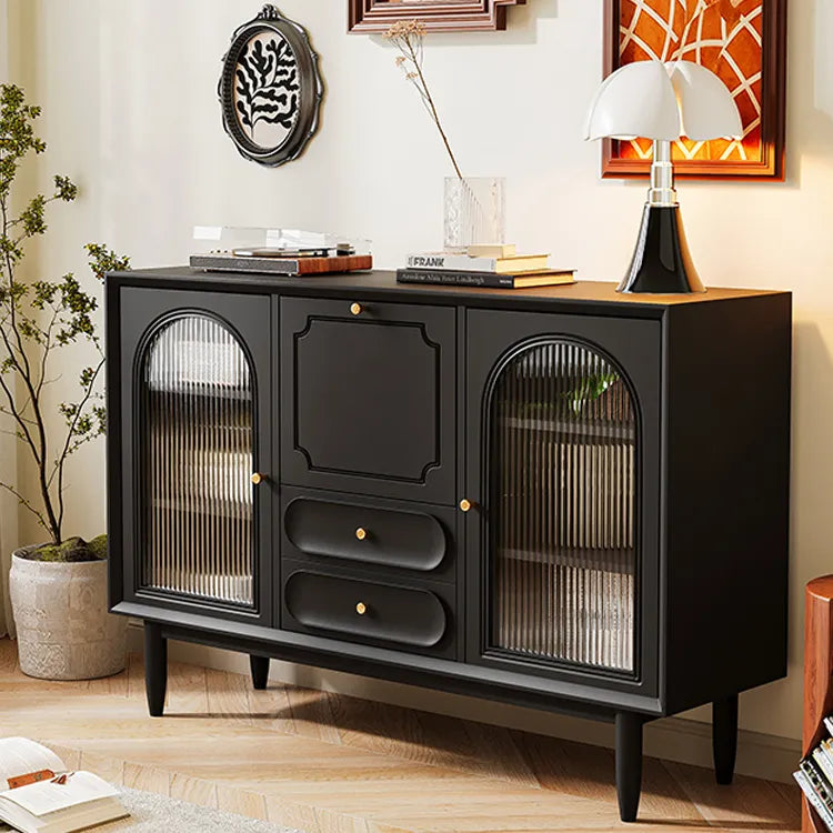 Solid Wood Glass Cabinet with Elegant Design for Stylish Storage fyf-2234