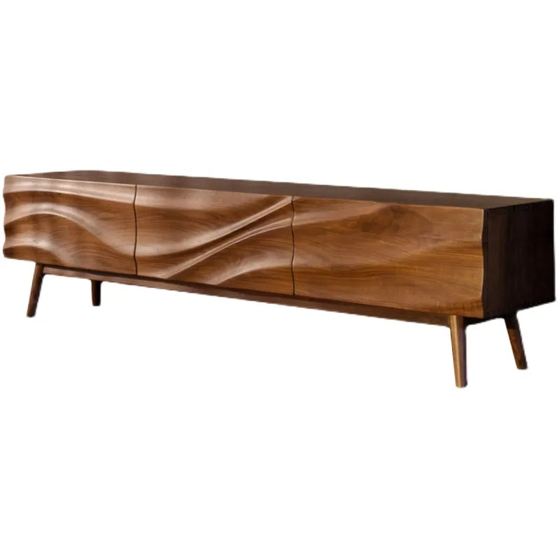 Sleek Cherry and Walnut Wood TV Cabinet – Modern Luxury Design for Your Living Room fyf-2235