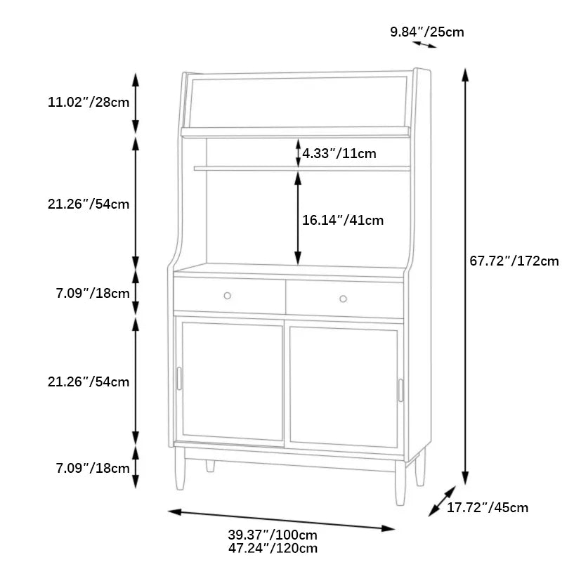 Elegant Solid Wood Cabinet with Rattan & Glass Doors for Stylish Storage fyf-2240