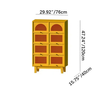 Solid Wood Glass Cabinet with Vintage Charm - Perfect for Stylish Storage fyf-2246