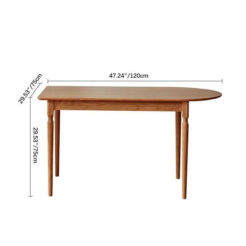 Extendable Oval Cherry Wood Dining Table for 6 Person - Perfect for Diningroom fyg-656