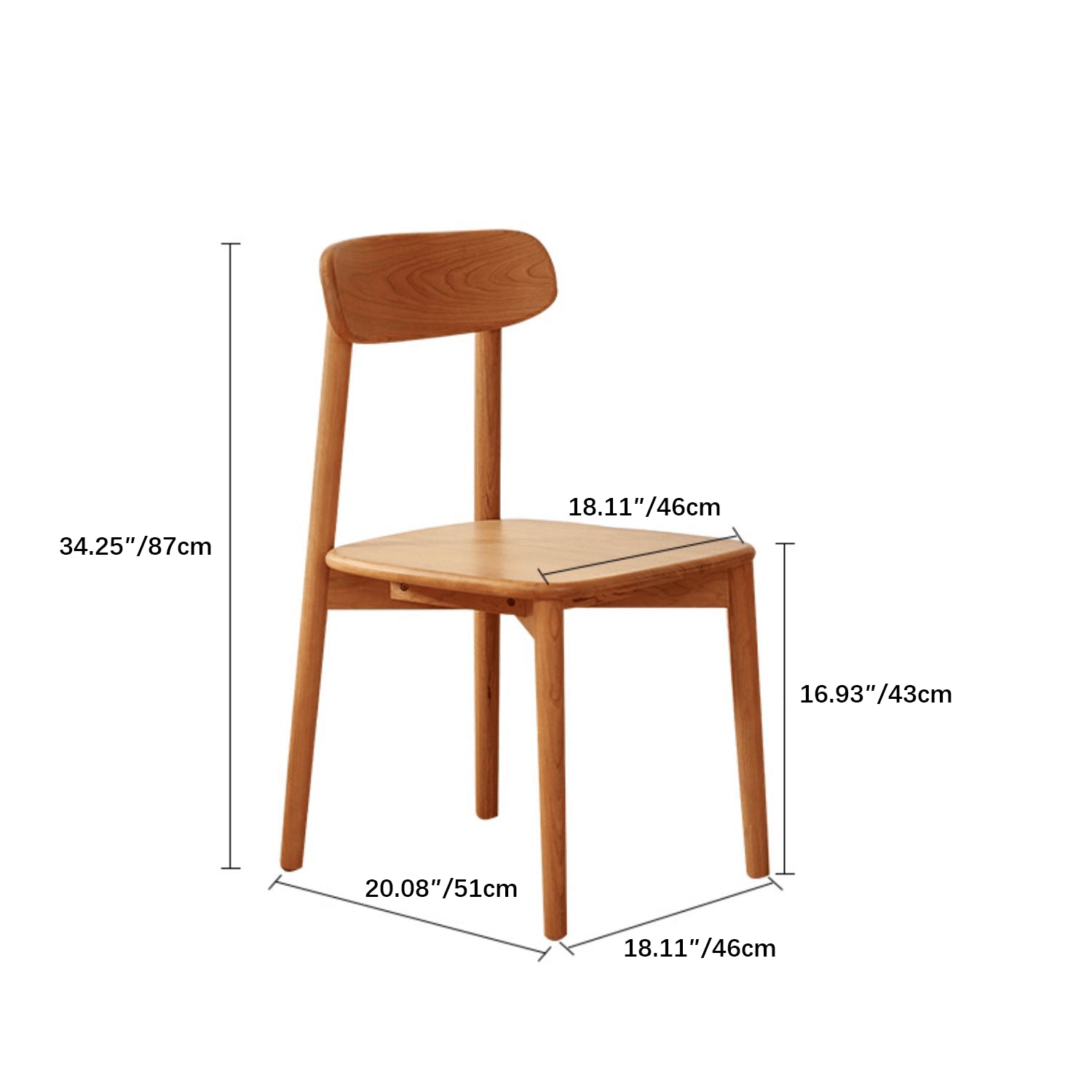 Modern Cherry Wood Dining Chair - Perfect Design for Dining Room fyg-658