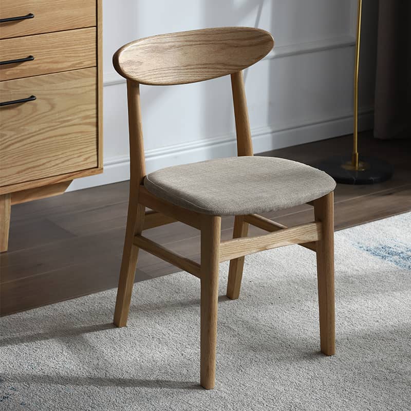 Modern Oak Wood Dining Chair with Cotton & Foam Filling Seat for Diningroom fyg-660