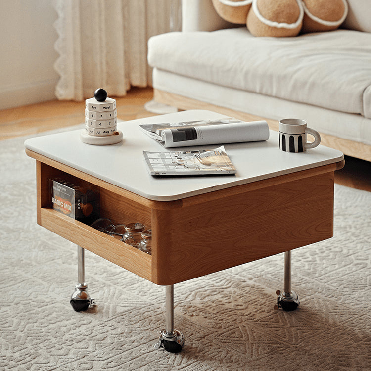 Square Coffee Table with Lift-Top and Wheels – Modern Design with Storage For All Your Rooms fyg-665