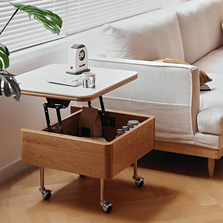 Square Coffee Table with Lift-Top and Wheels – Modern Design with Storage For All Your Rooms fyg-665