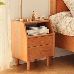 Elegant Nightstand in Rich Cherry, Tung, and Red Oak Wood Finishes fyg-675