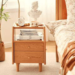 Elegant Nightstand in Rich Cherry, Tung, and Red Oak Wood Finishes fyg-675