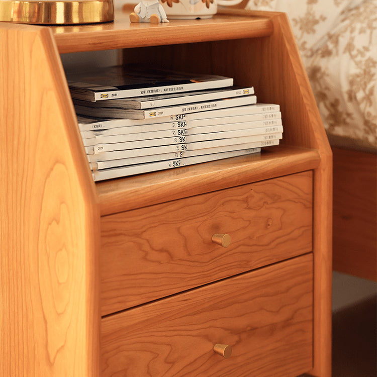 Elegant Nightstand in Rich Cherry, Tung, and Red Oak Wood Finishes fyg-675