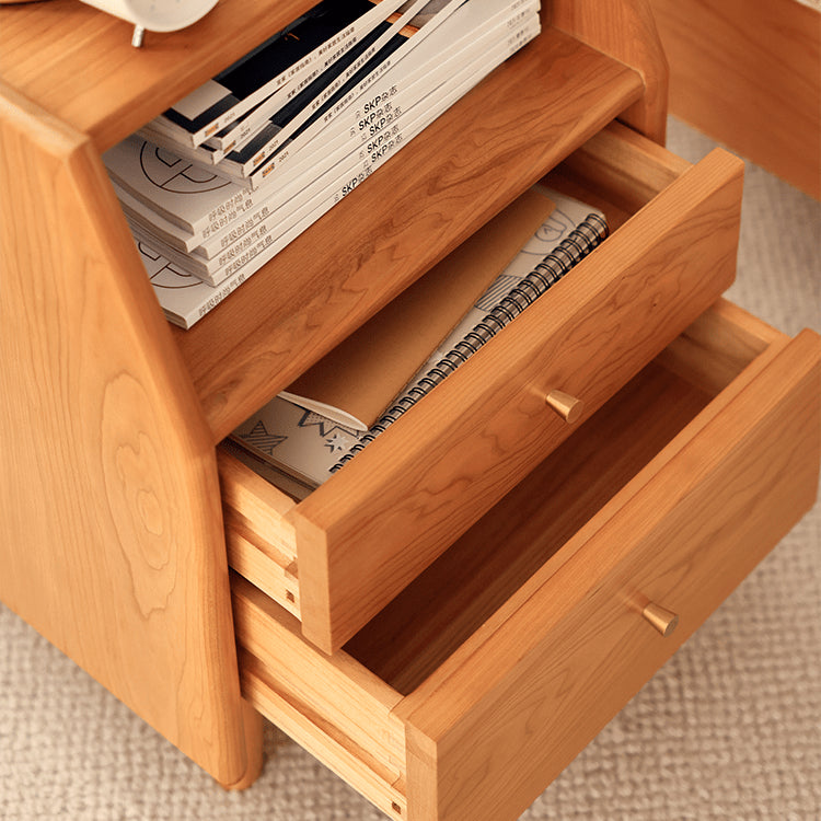 Elegant Nightstand in Rich Cherry, Tung, and Red Oak Wood Finishes fyg-675