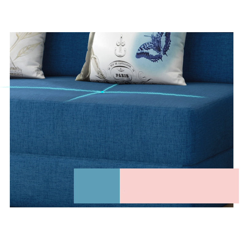 Elegant Cotton-Linen Sofa in Light Blue, Gray, and Beige – Perfect for Modern Living Spaces fyj-1244