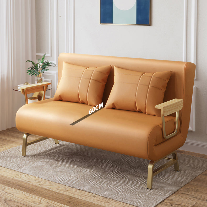 Premium Leathaire Sofa with Solid Wood Frame in Dark Gray, Beige, Light Blue & Vibrant Orange fyj-1247