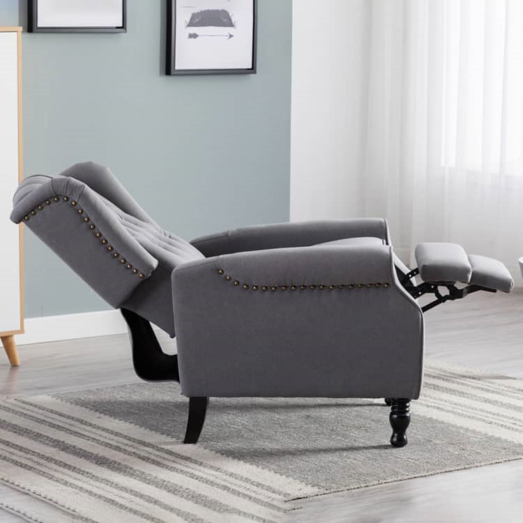 Stylish Light Gray Sofa with Durable Metal Frame & Plush Silicon Cotton-Ramie Cushioning fykl-414