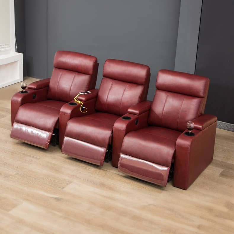 Stylish Dark Brown Sofa - Durable Nano Leather with Metal Frame and Silicon Fill fykl-447