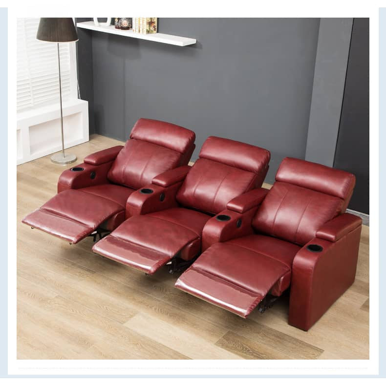 Stylish Dark Brown Sofa - Durable Nano Leather with Metal Frame and Silicon Fill fykl-447