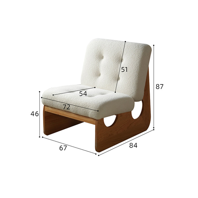 Elegant Green Upholstered Chair with Off White and Natural Cherry Wood Finish fyx-827