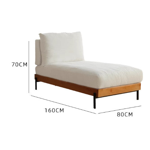 Elegant Off White Sofa with Cherry Wood Accents and Plush Corduroy Finish fyx-829