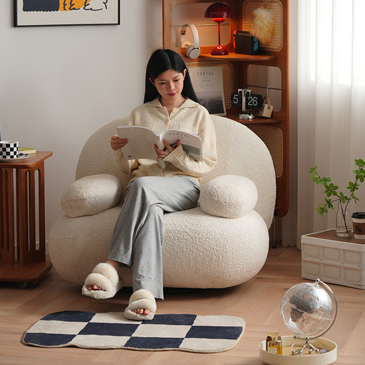 Stylish White Metal Sofa with Comfortable Cotton, Foam, and Polyester Upholstery fyx-830