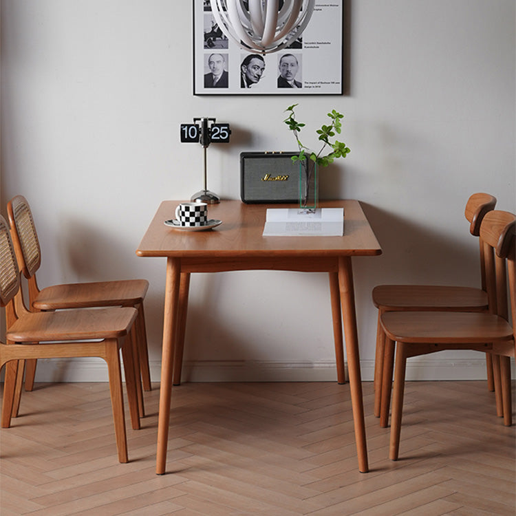 Modern Rectangular Oak & Cherry Wood Dining Table with 4 Legs for 6 Person fyx-834