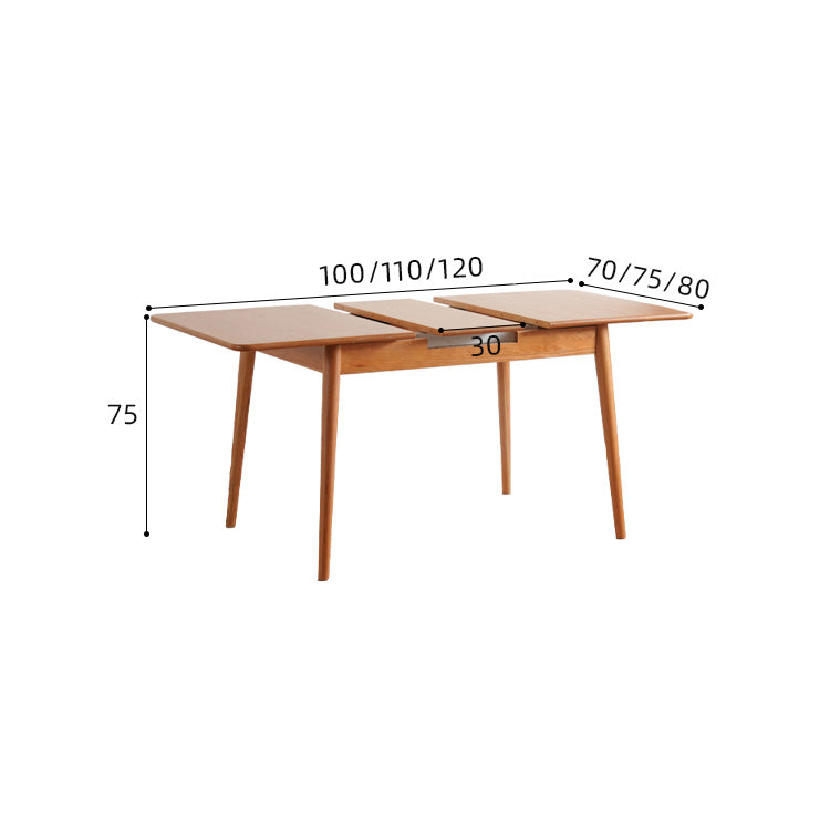 Rectangular Cherry Wood Dining Table with Extendable Top for 6-8 Persons fyx-835