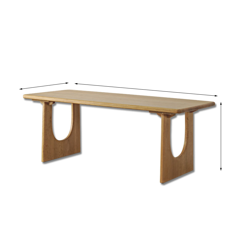 Modern Rectangular Wooden Dining Table with Double Pedestals for 8 Person fyx-841