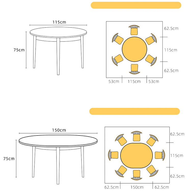 Extendable Round Dining Table - Durable Cherry Wood Design for 6-8 People fyx-843