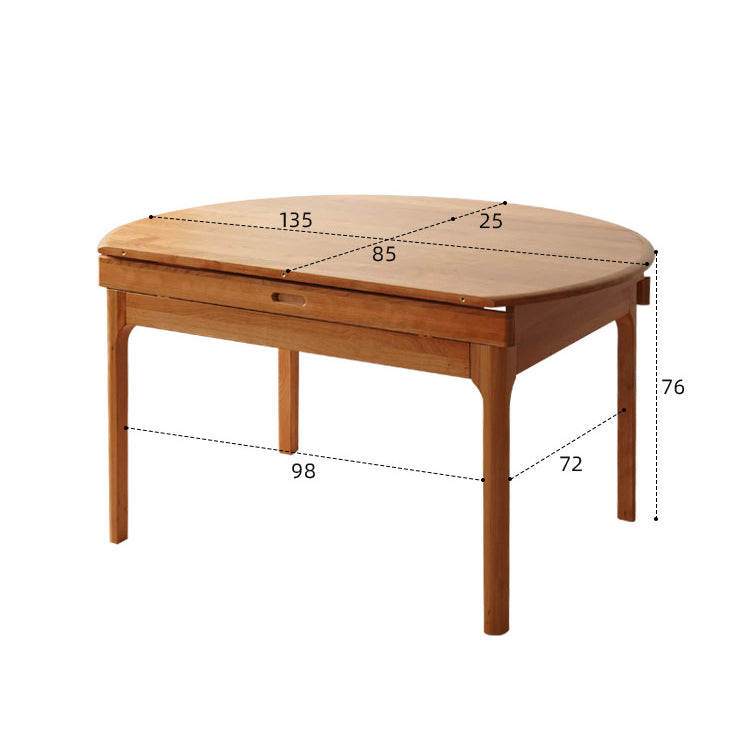 Folding Round Dining Table for 6-8 Persons- Durable Cherry Wood & Red Oak fyx-845