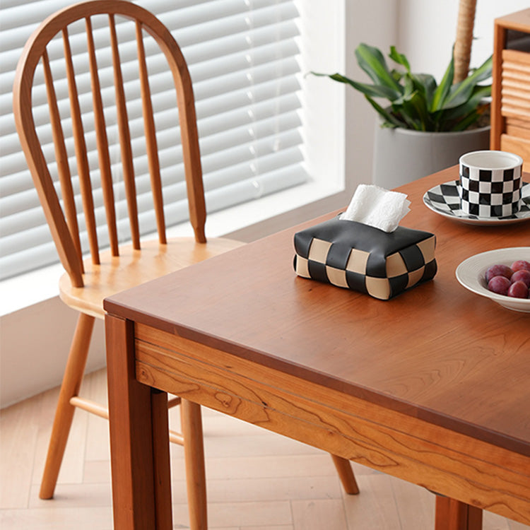 Stunning Natural Wood Table with Elegant Cherry Wood and Durable Acrylic Finish fyx-848