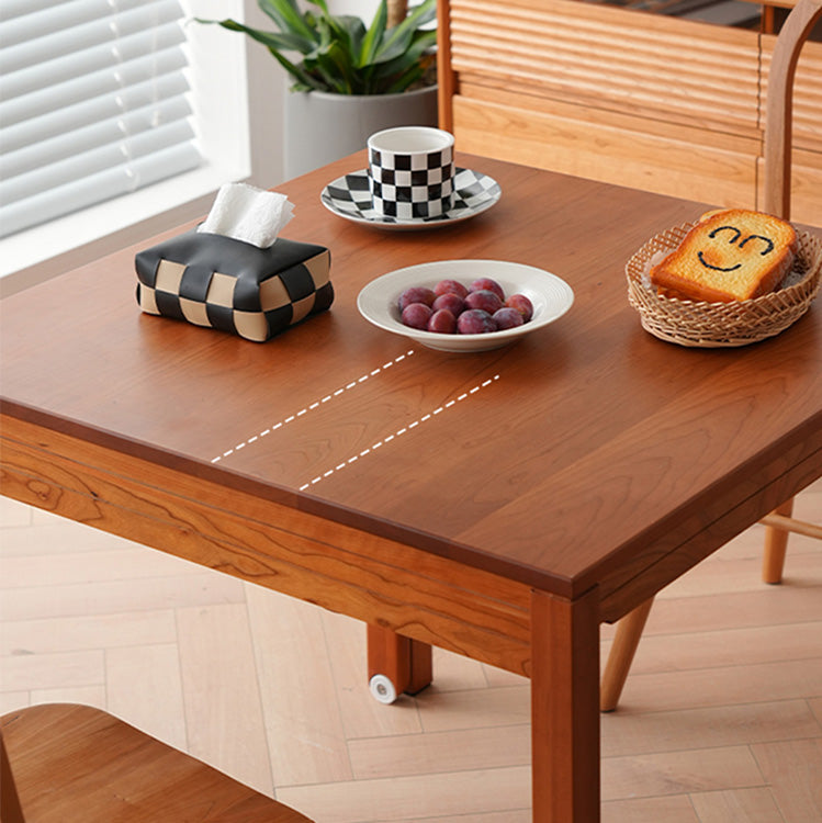 Stunning Natural Wood Table with Elegant Cherry Wood and Durable Acrylic Finish fyx-848