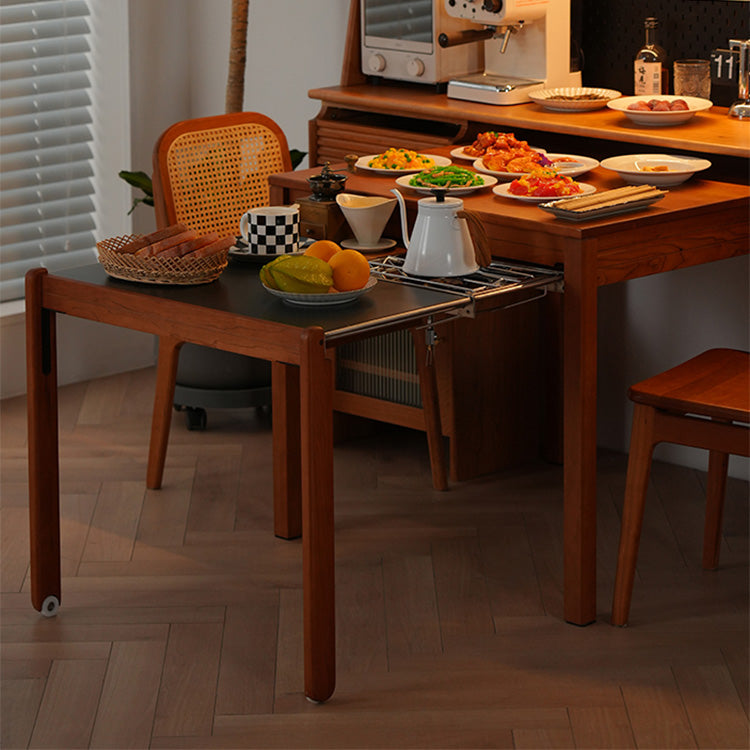 Stunning Natural Wood Table with Elegant Cherry Wood and Durable Acrylic Finish fyx-848