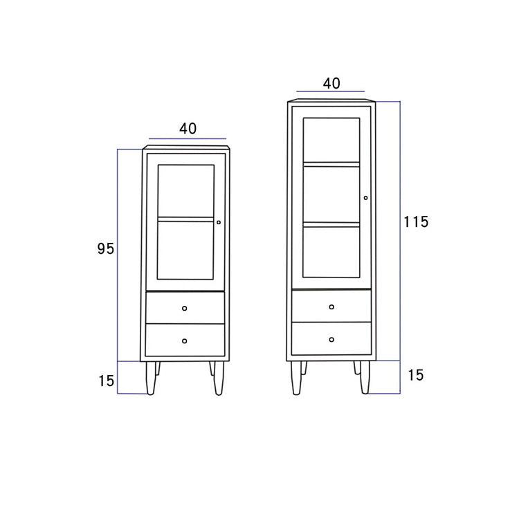 Elegant Oak and Cherry Wood Glass Cabinet with Copper Accents - Versatile Paulownia Storage Solution fyx-856