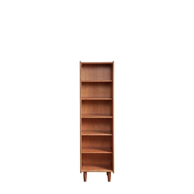 Elegant Cherry Wood Cabinet with Tempered Glass and Copper Accents fyx-861