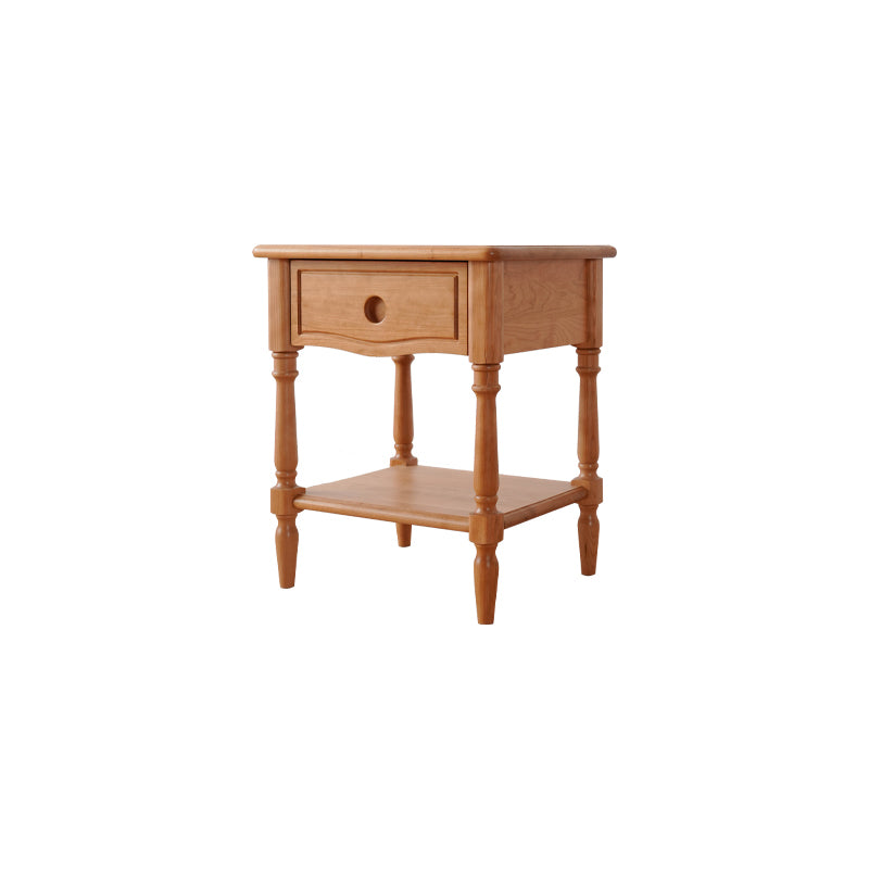 Stunning Cherry Wood Nightstand - Natural Finish Nightstand fyx-879