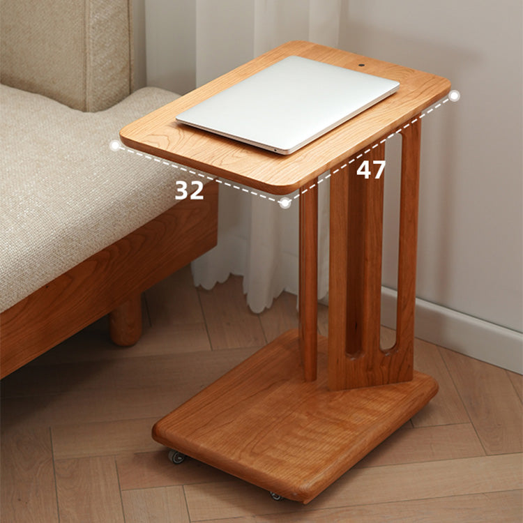 Elegant Natural Cherry Wood End Table - Timeless Design for Your Home fyx-881