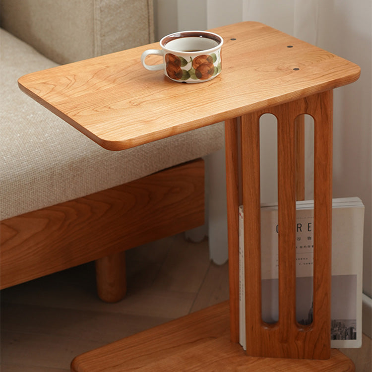 Elegant Natural Cherry Wood End Table - Timeless Design for Your Home fyx-881