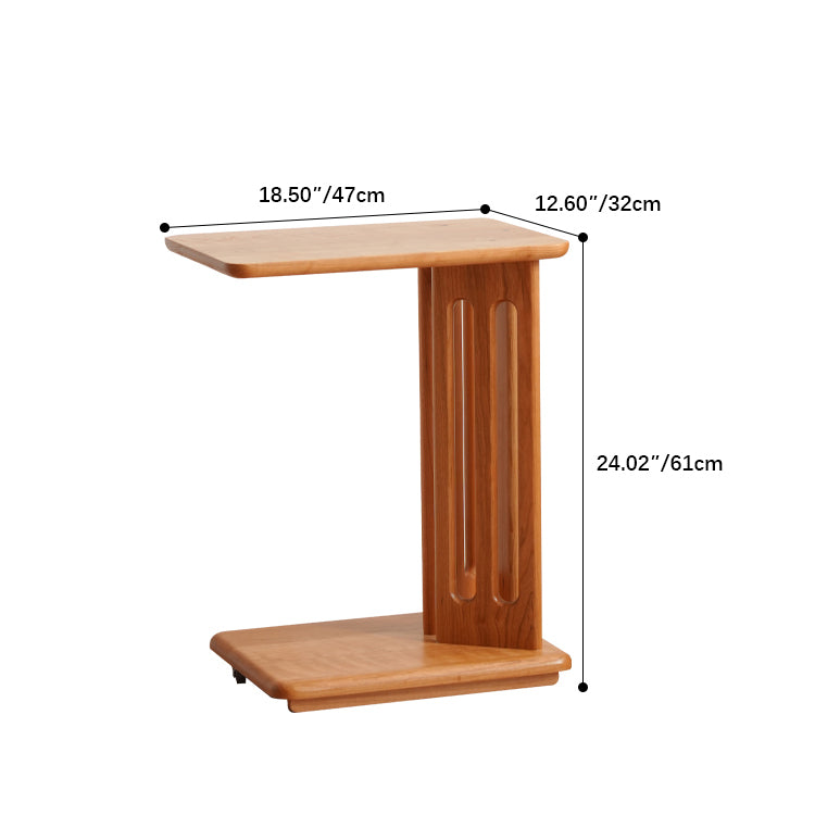 Elegant Natural Cherry Wood End Table - Timeless Design for Your Home fyx-881