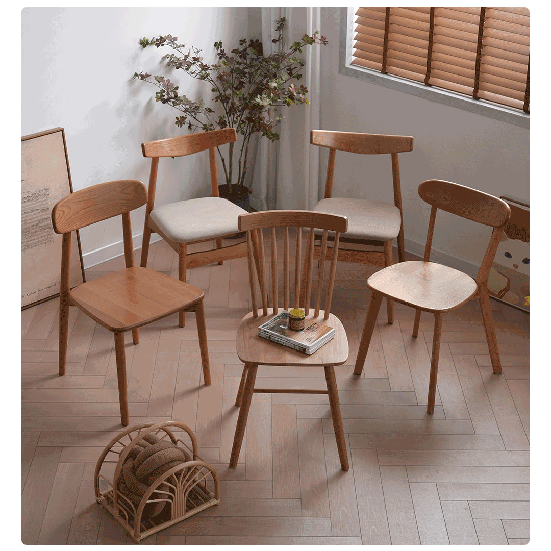 Modern Wooden Dining Chair Collections in Cherry or Oak Wood - Perfect for Diningroom fyx-884