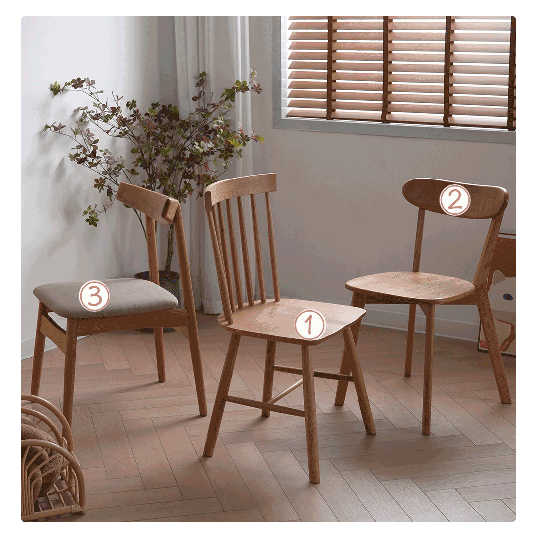 Modern Wooden Dining Chair Collections in Cherry or Oak Wood - Perfect for Diningroom fyx-884