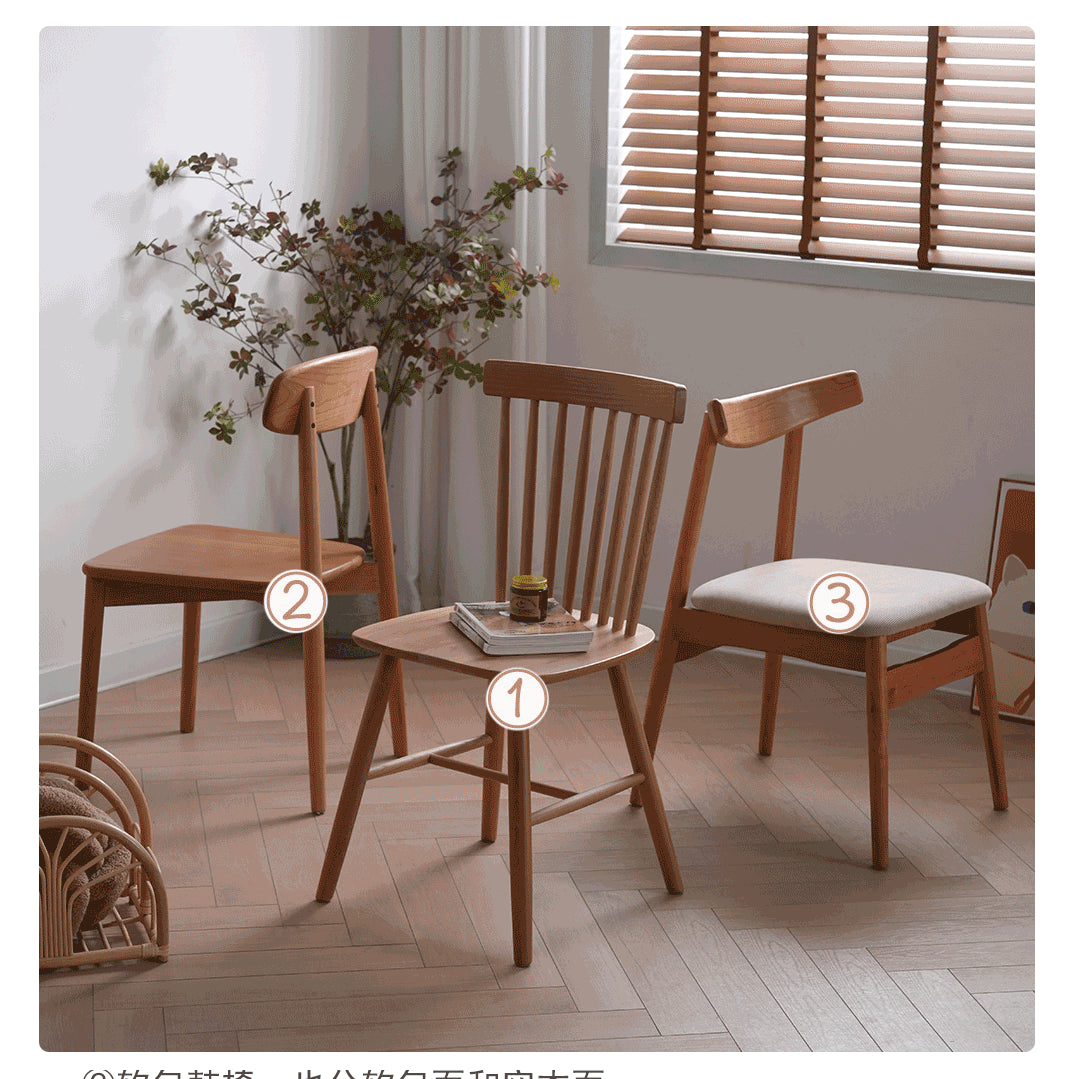 Modern Wooden Dining Chair Collections in Cherry or Oak Wood - Perfect for Diningroom fyx-884