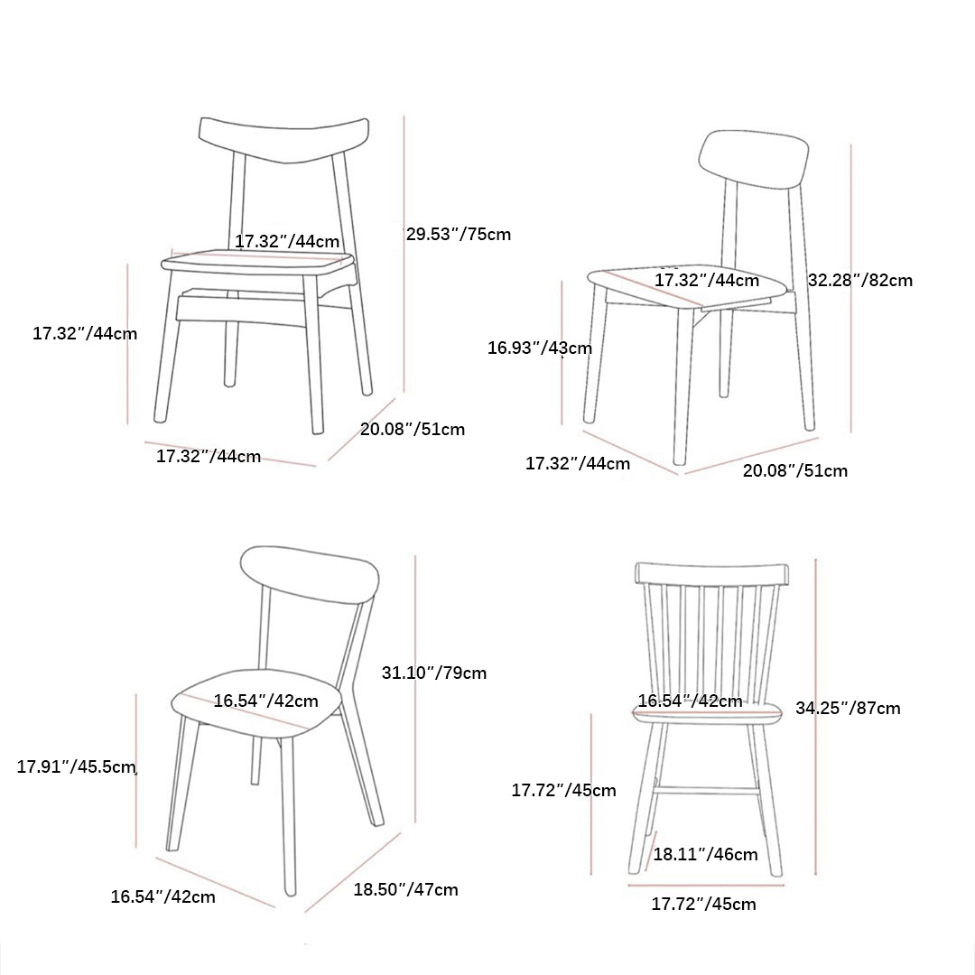 Modern Wooden Dining Chair Collections in Cherry or Oak Wood - Perfect for Diningroom fyx-884