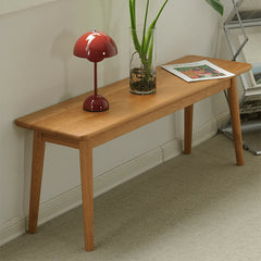 Elegant Oak and Cherry Wood Stool - Natural Finish for Timeless Style fyx-885