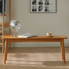 Elegant Oak and Cherry Wood Stool - Natural Finish for Timeless Style fyx-885