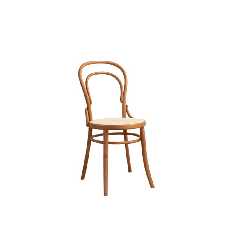 Minimalistic Beech Wood Dining Chair Collections with Rattan Design for Diningroom fyx-888