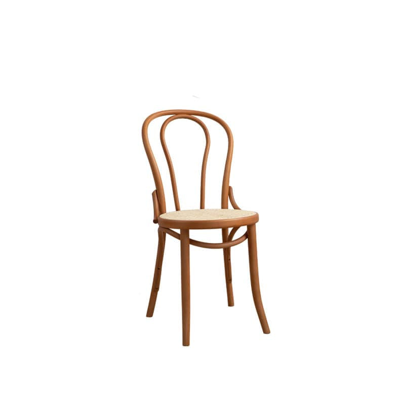 Minimalistic Beech Wood Dining Chair Collections with Rattan Design for Diningroom fyx-888