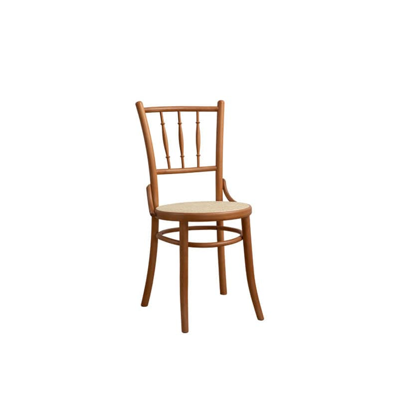 Minimalistic Beech Wood Dining Chair Collections with Rattan Design for Diningroom fyx-888