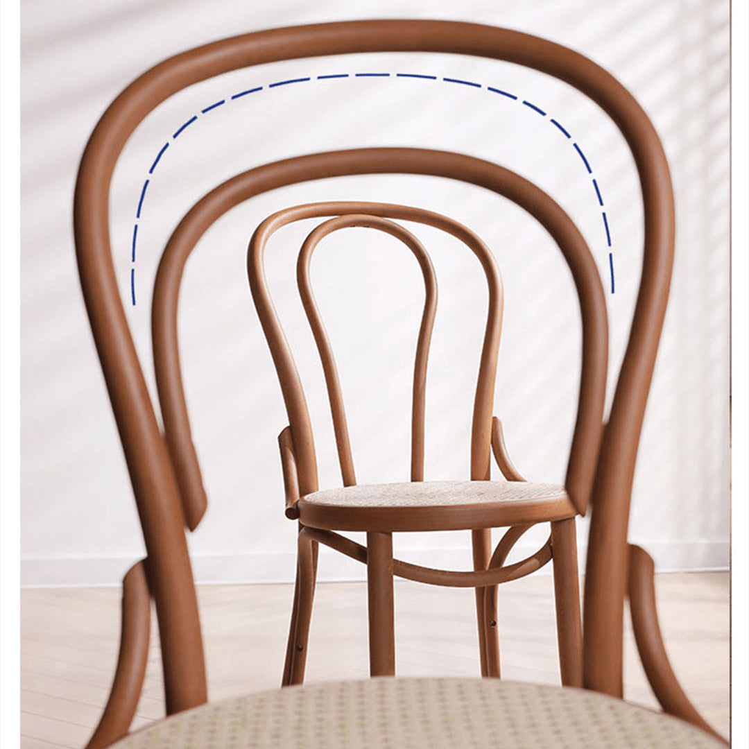 Minimalistic Beech Wood Dining Chair Collections with Rattan Design for Diningroom fyx-888